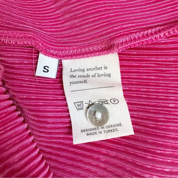 Sleeper Origami Pajamas Top Hot Pink Size S NWT - Picture 10 of 12